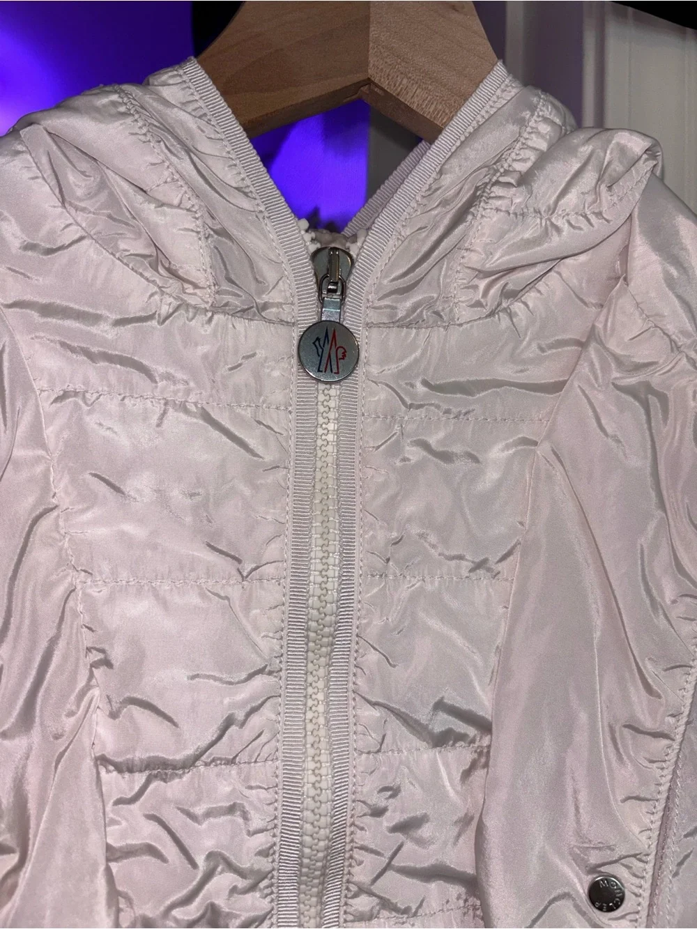 Moncler white Hooded Utility Jacket